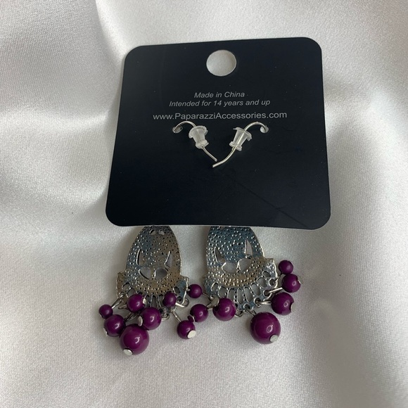 Floating On HEIR Purple Earrings - Picture 4 of 6